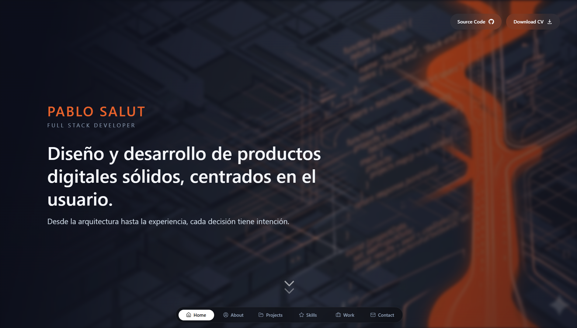 Captura del proyecto Portfolio Website